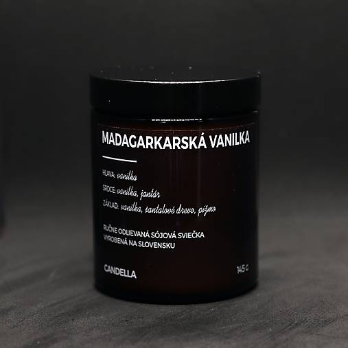 MADAGASKARSKÁ VANILKA sójová sviečka