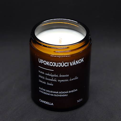 UPOKOJUJÚCI VÁNOK sójová sviečka