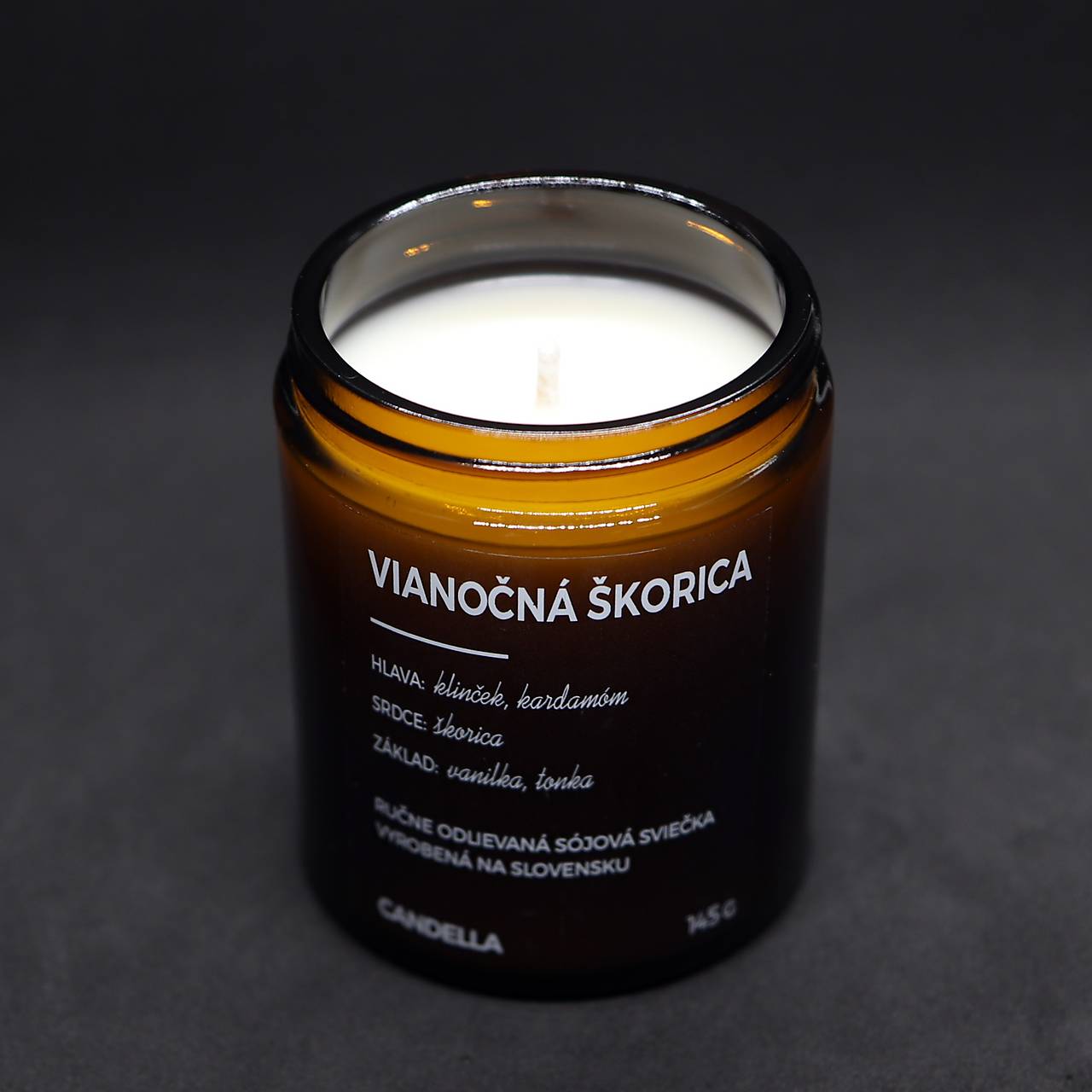 VIANOČNÁ ŠKORICA sójová sviečka