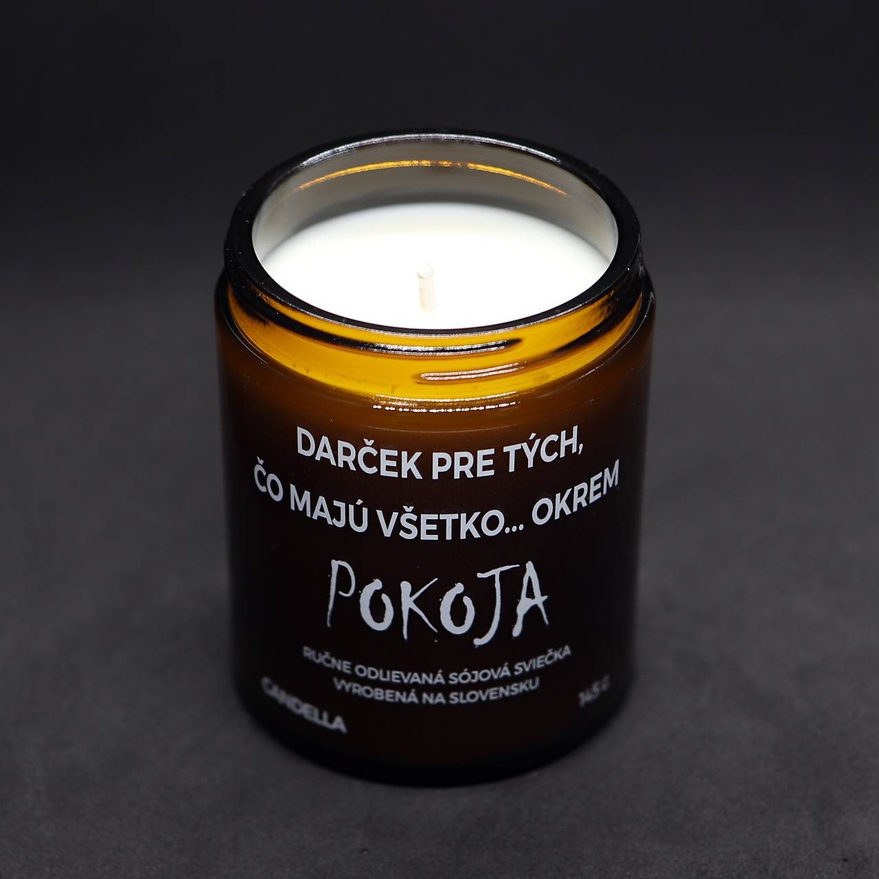 DARČEK PRE TÝCH, ČO MAJÚ VŠETKO OKREM POKOJA sójová sviečka