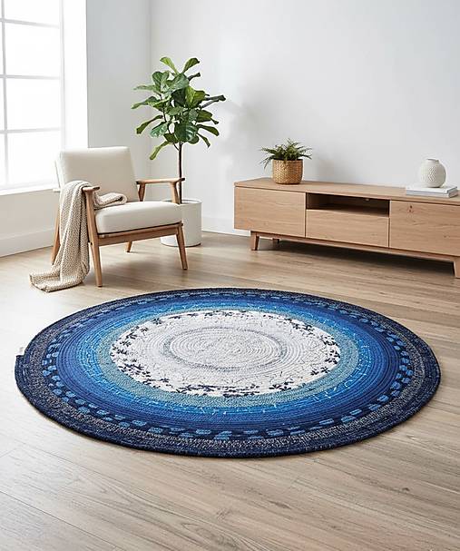 Okrúhly koberec do obývačky z kolekcie InkPerfect