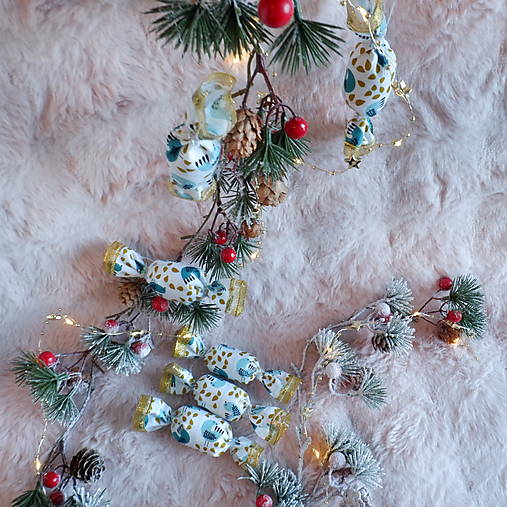 Vianočné salónky  (Tyrkysová)