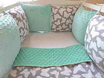 Detský textil - Sada do postieľky - vankúšikový mantinel + deka - 17983800_