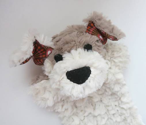 Maňuška psík chlpatý - Smotanosivohnedý s hnedými uškami