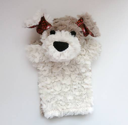 Maňuška psík chlpatý - Smotanosivohnedý s hnedými uškami