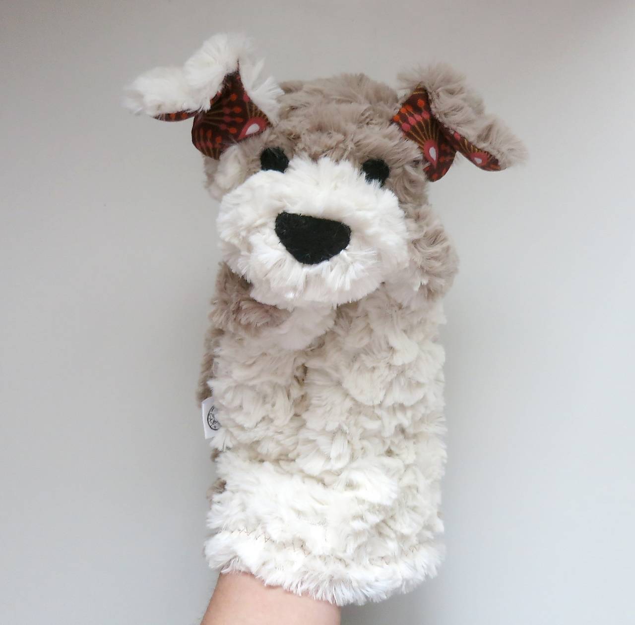 Maňuška psík chlpatý - Smotanosivohnedý s hnedými uškami