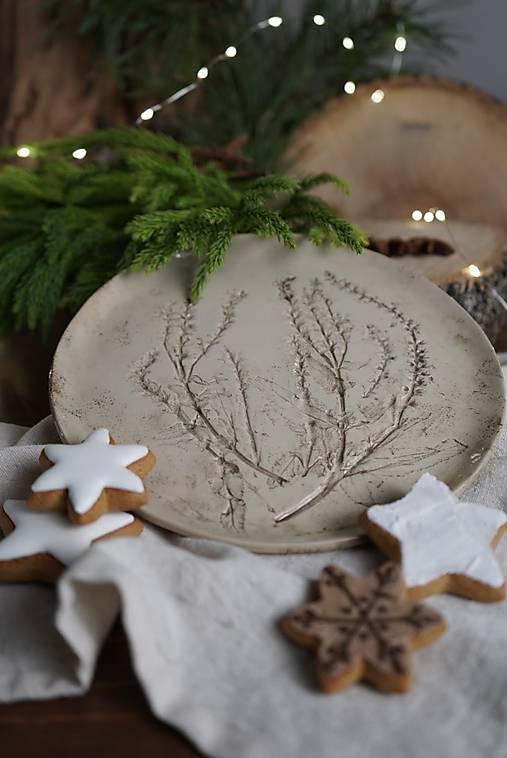 Nádoby - Tanier okrúhly s potlačou divokých kvetov  - 17982109_