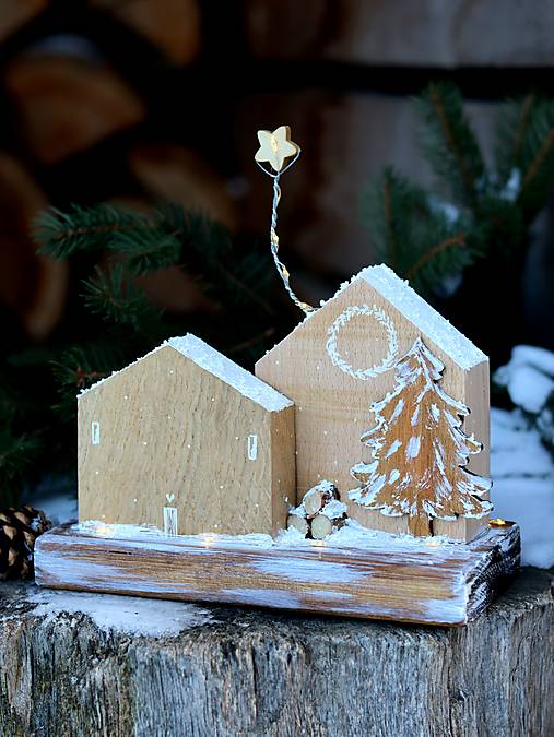 Prírodné drevené domčeky - malé