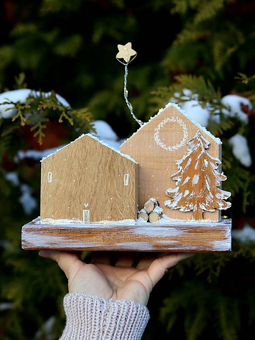 Prírodné drevené domčeky - malé