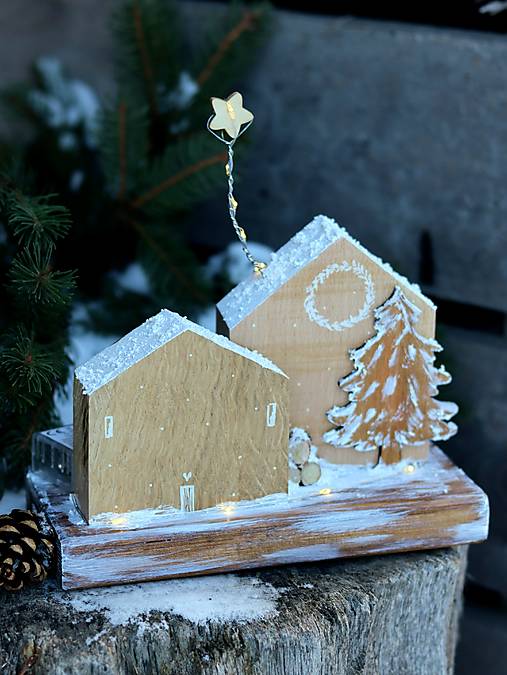 Prírodné drevené domčeky - malé