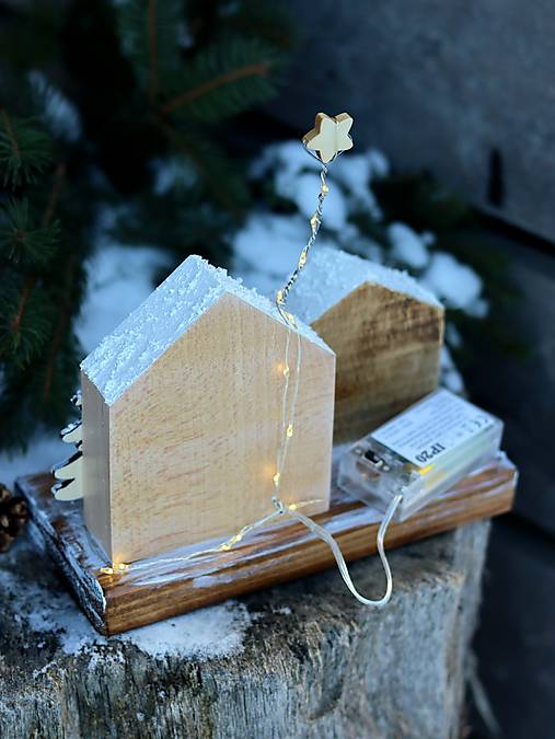 Prírodné drevené domčeky - malé