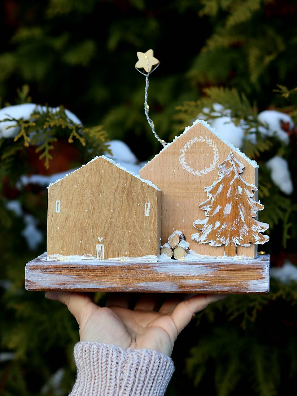 Prírodné drevené domčeky - malé