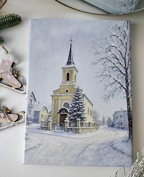 Obraz „Slavkovský kostolík“ – svietiaci LED obraz