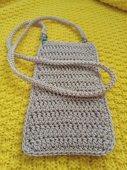 Na mobil - Kapsička na mobil háčkovaná - 17981766_