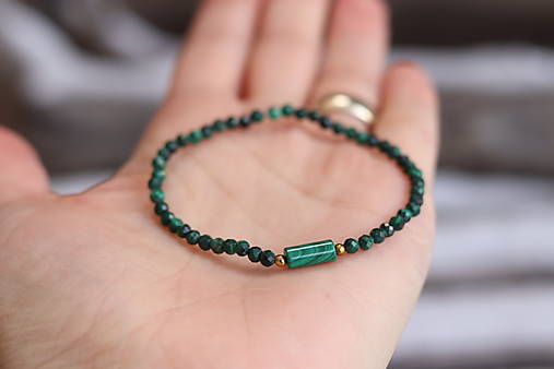 Tenký náramok malachit