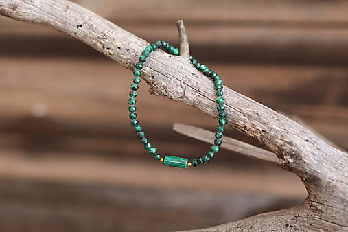 Tenký náramok malachit