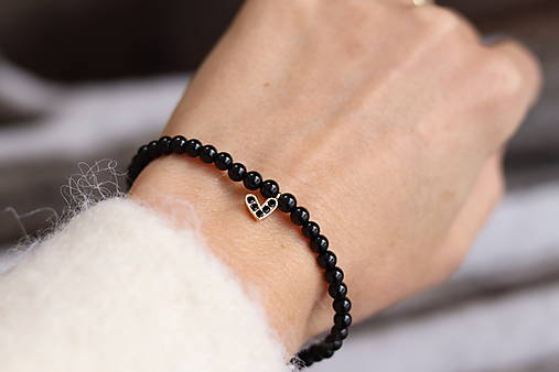 Tenký náramok onyx