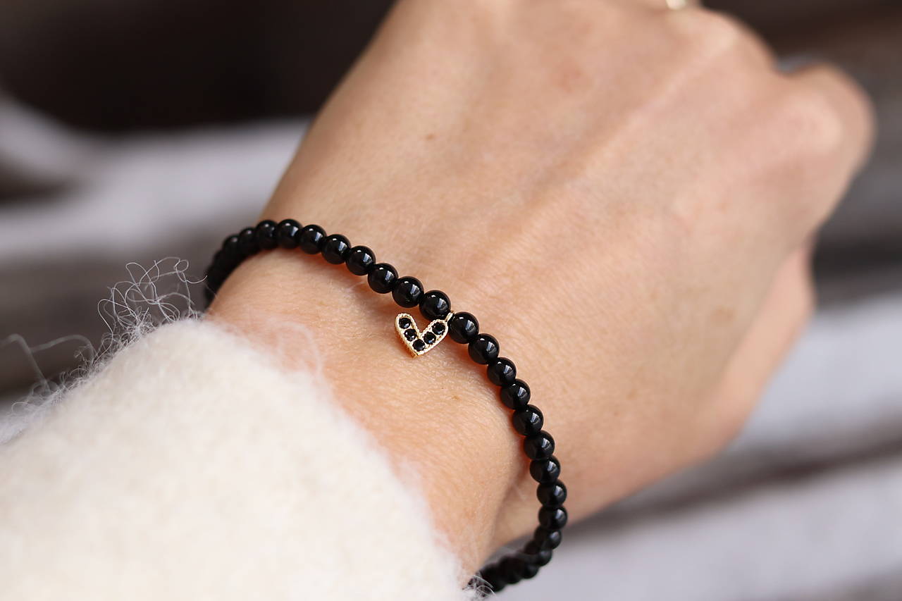 Tenký náramok onyx