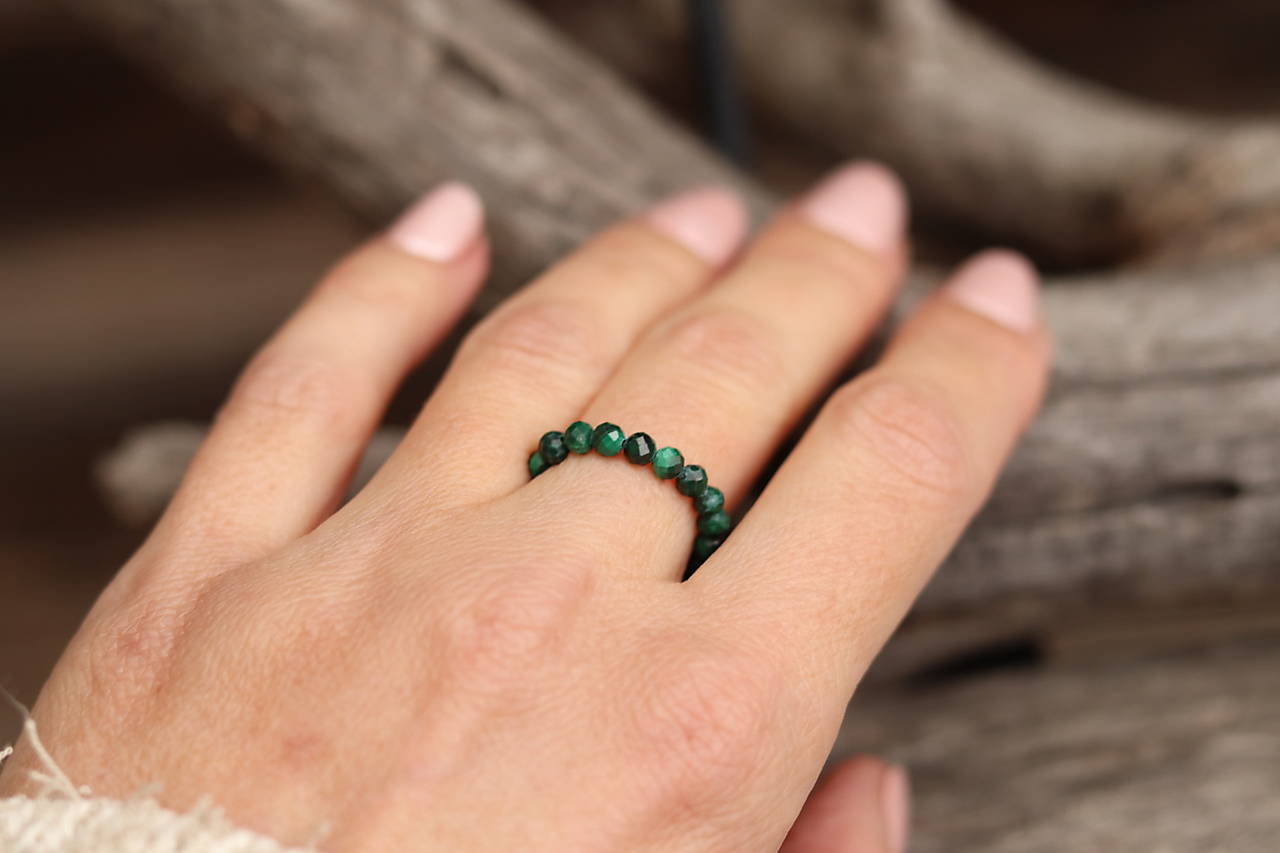 Prsteň malachit