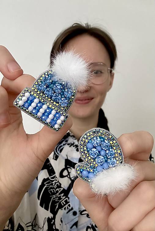 Brošne - Vianočná sada brošní - 17982724_