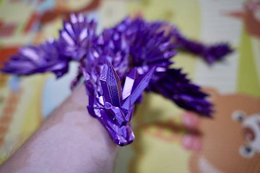 Kryštálový drak – fialový (veľký, ohybný)