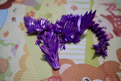 Kryštálový drak – fialový (veľký, ohybný)