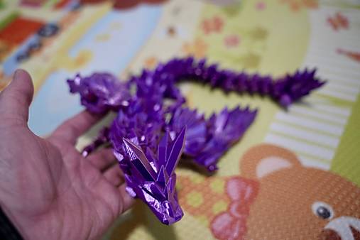 Kryštálový drak – fialový (veľký, ohybný)