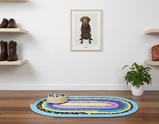 Koberček pod misku na granule pre psov