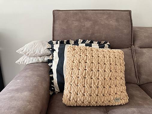 Úžitkový textil - ROMAN CHAMOMILE puffy vankúš 40 × 40 cm - 17984497_