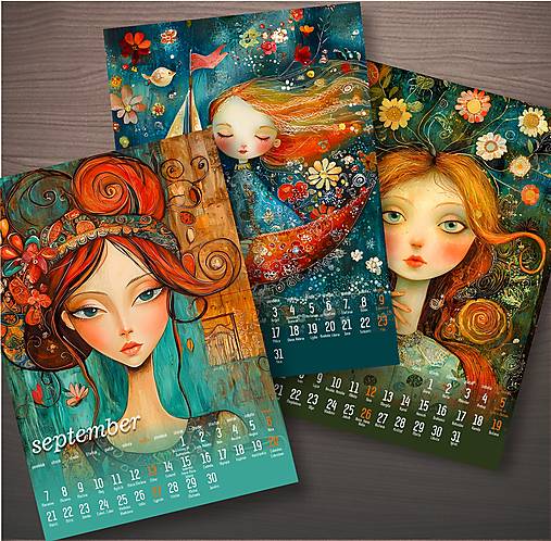 Papiernictvo - "Sama sebou"- ilustrovaný kalendár - 17985706_
