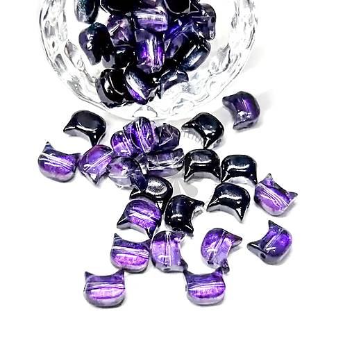 Korálky - (3311) Sklenené korálky mačky, 6 mm - 10 ks - 17986499_