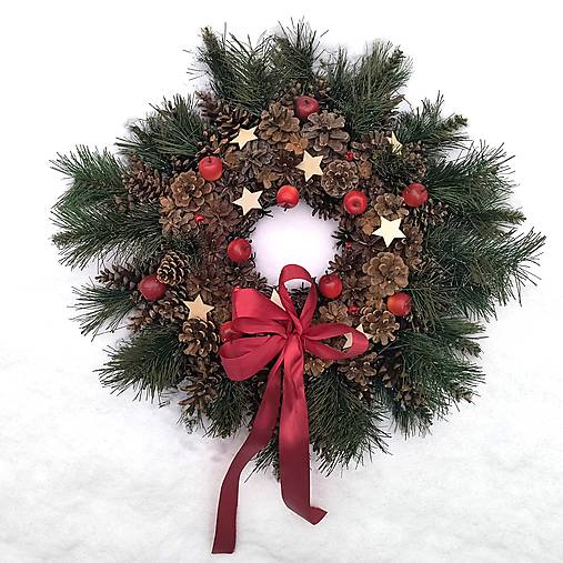 Dekorácie - Veľký veniec v štýle tradícií a borovice - 17985495_