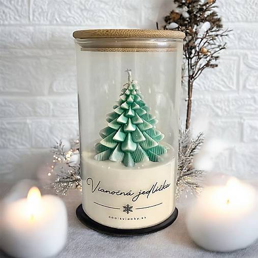 Vianočná jedlička - sójová sviečka