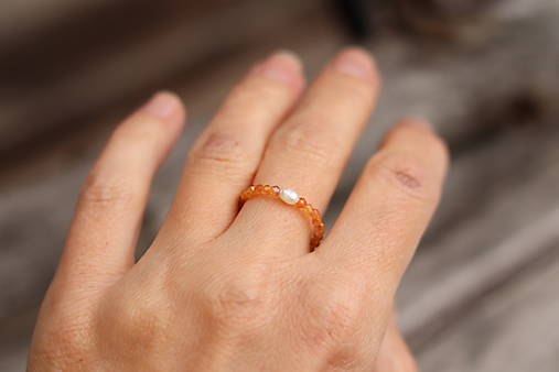 Prsteň zirkon s perlou