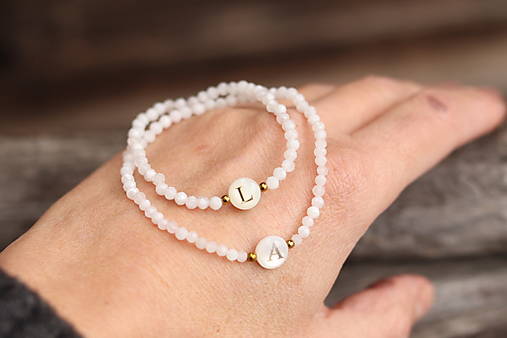 Náramky Mama a dcéra s písmenkom