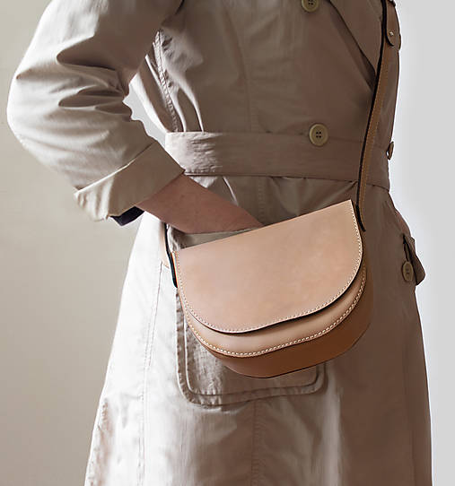 Kabelky - Kabelka SADDLE MINI | béžová - 17986516_