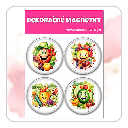Magnetky - Sada magnetiek - Ovocie a zelenina 05 - 17985906_
