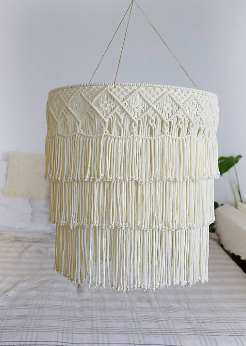 Svietidlá - Macramé luster - 17989203_