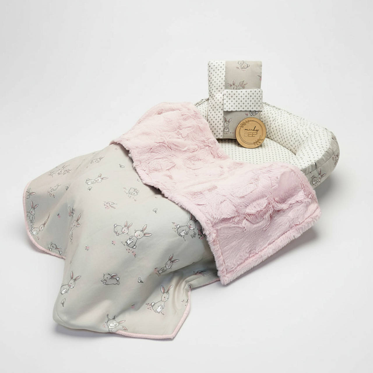 Luxusná minky deka so zajačikmi