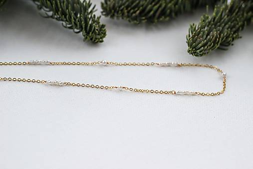 Riečne perly pre šťastie (Pozlátená retiazka)