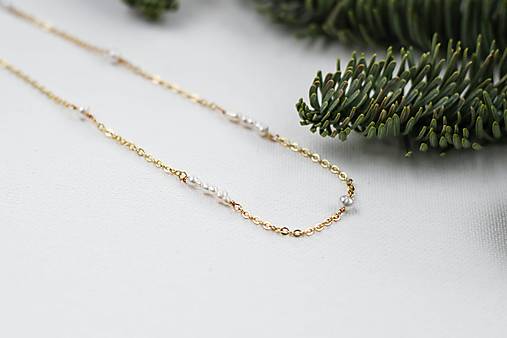 Riečne perly pre šťastie (Pozlátená retiazka)