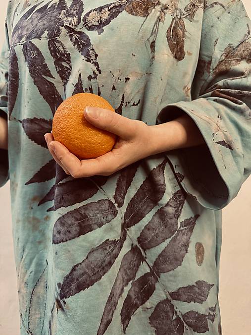 saty s vreckami .kimono blue.