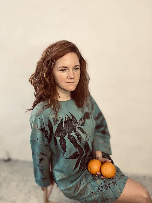 saty s vreckami .kimono blue.