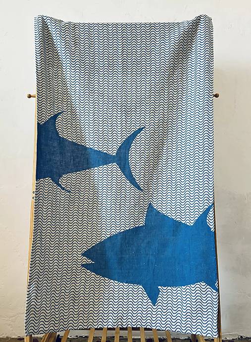 Úžitkový textil - Ľanová osuška - Tuna - 17990932_