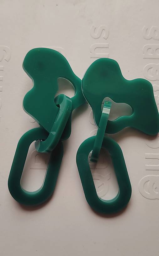 Modrozelené veľké náušnice