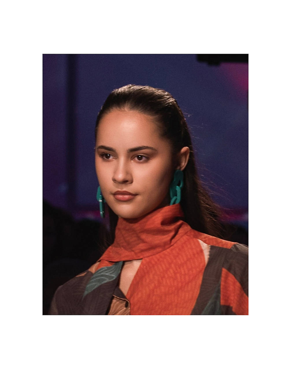 Modrozelené veľké náušnice