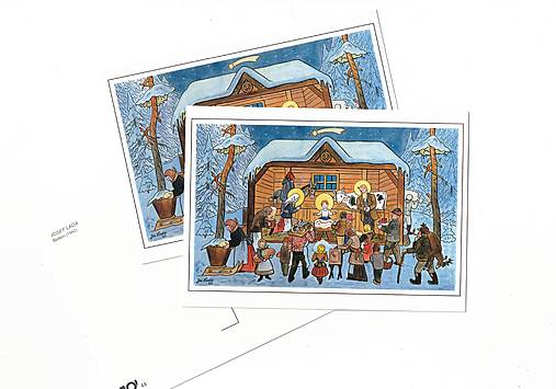Papier - Pohľadnica "Betlehem" - r.1942 Jozef Lada - 17991706_