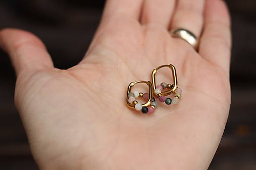 Náušnice turmalín