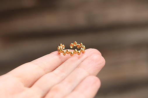 Prsteň z nerezovej ocele zlatý