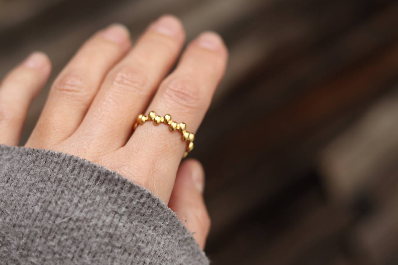 Prsteň z nerezovej ocele zlatý